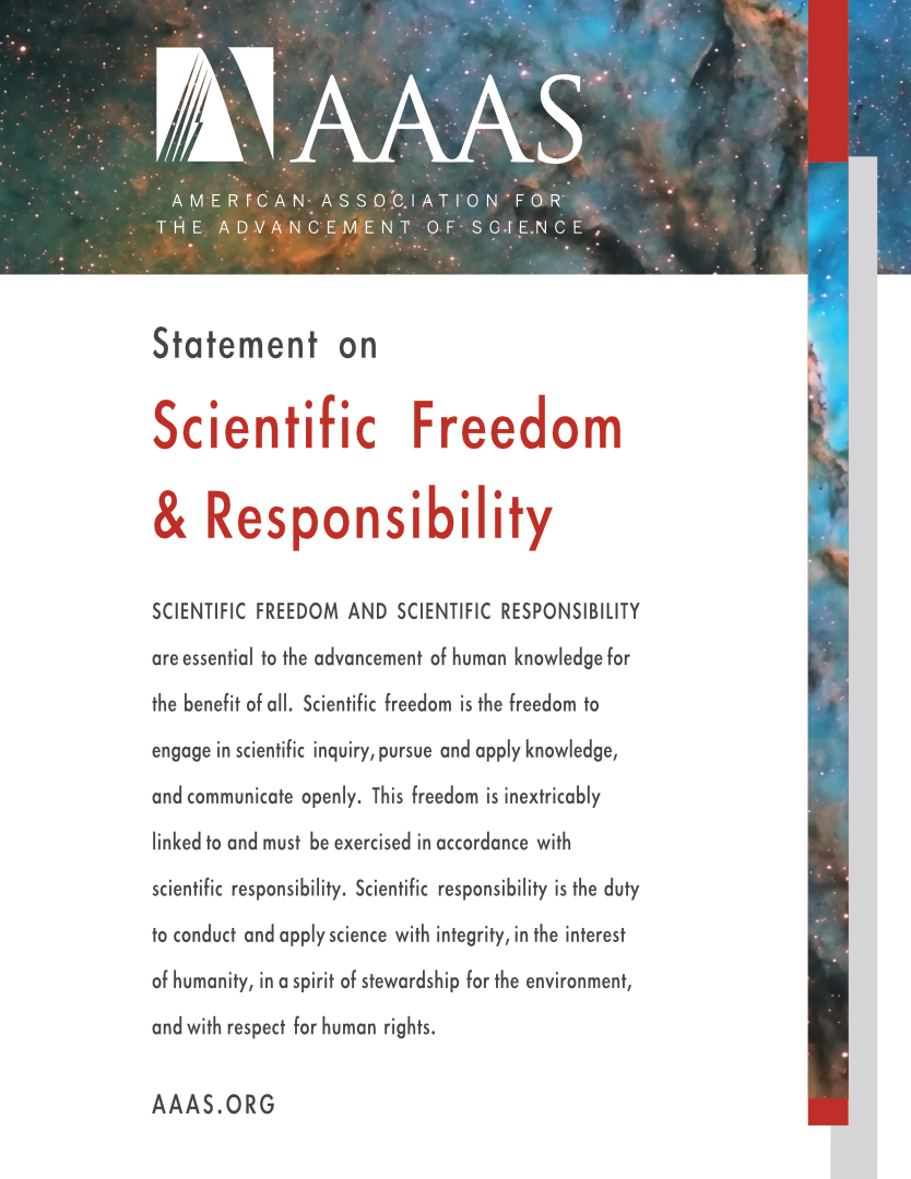 The AAAS Statement on Scientific Freedom and Responsibility, from https://aaas.org
